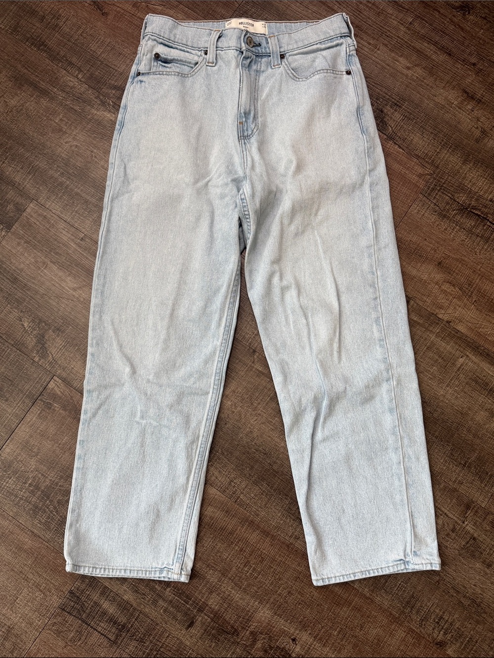 Hollister Light Wash Blue Straight-Leg Jeans
